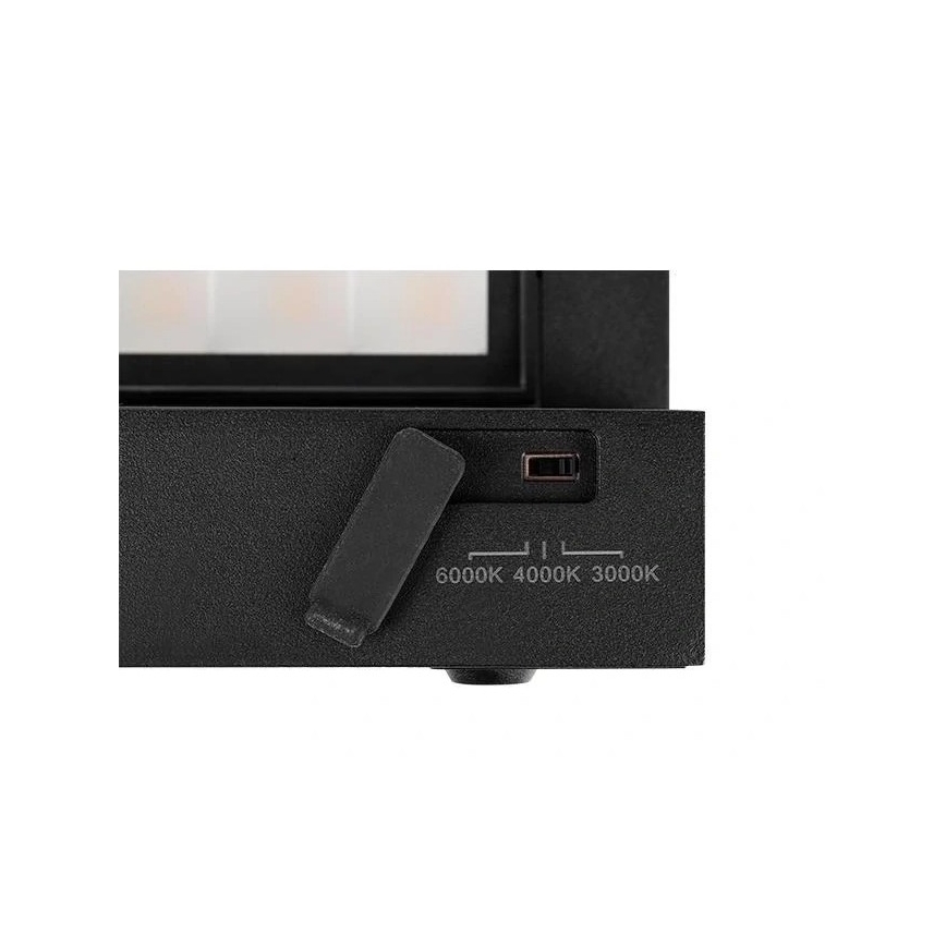 Aplique de parede exterior LED com sensor de movimento e de crepúsculo LED/36W/230V 3000/4000/6500K IP54 preto