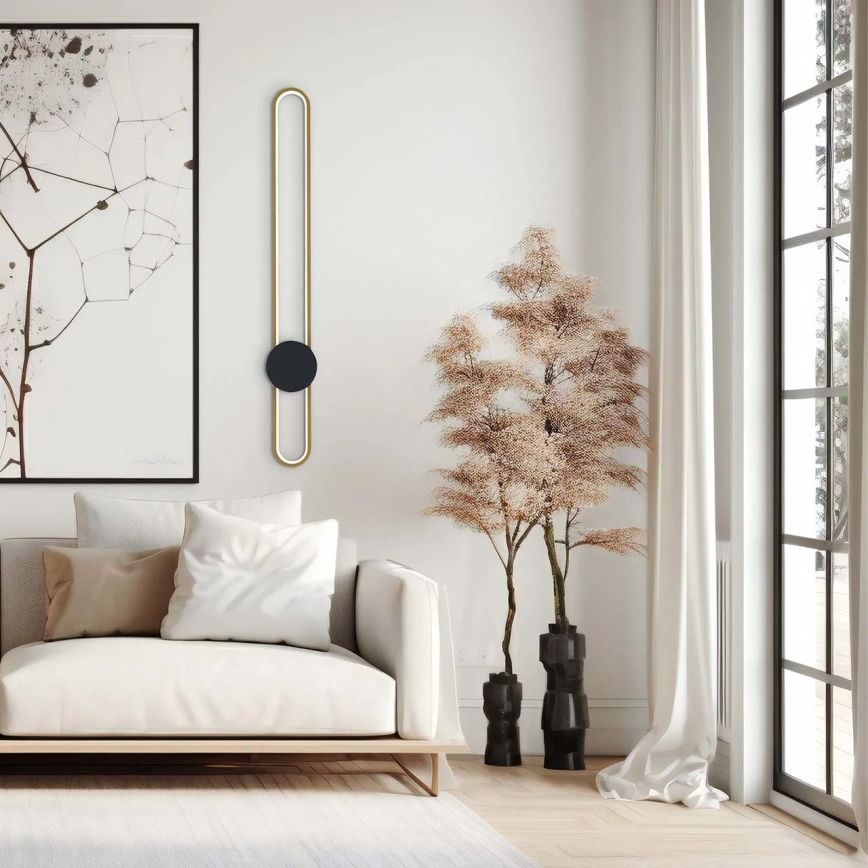 Aplique de parede LED FLORENTYNA LED/24W/230V 4000K dourado/preto