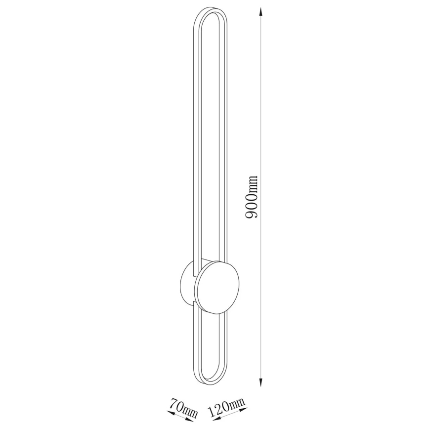 Aplique de parede LED FLORENTYNA LED/24W/230V 4000K preto/bege