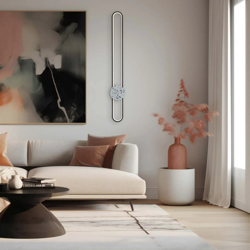 Aplique de parede LED FLORENTYNA LED/24W/230V 4000K preto/branco