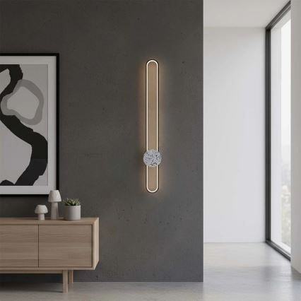 Aplique de parede LED FLORENTYNA LED/24W/230V 4000K preto/branco