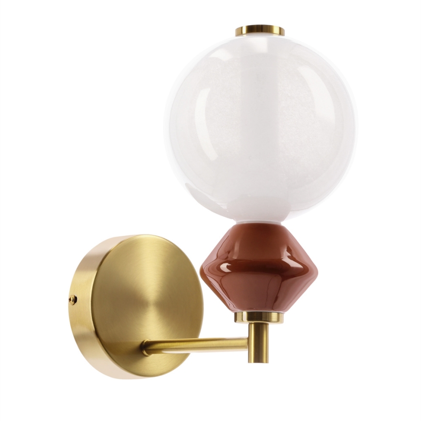 Aplique de parede LED FLORES LED/7W/230V dourado/castanho