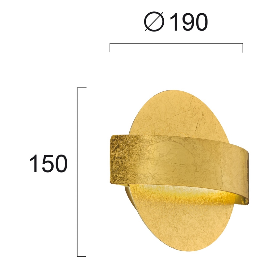 Aplique de parede LED KOBEN LED/11W/230V dourado