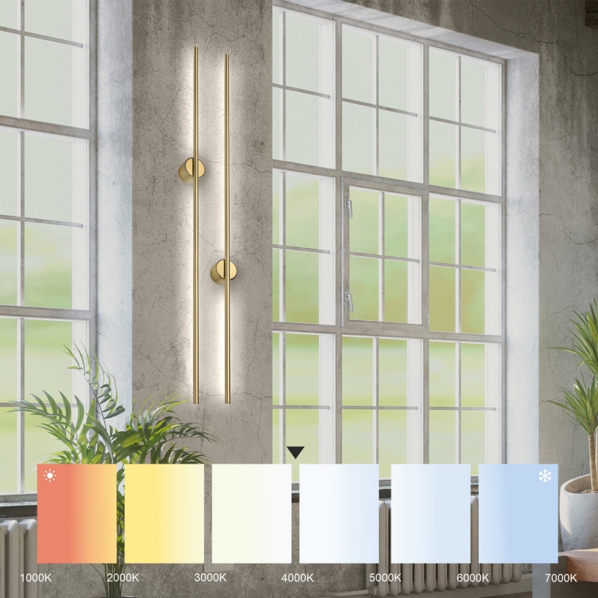 Aplique de parede LED LANA LED/12W/230V 4000K dourado fosco