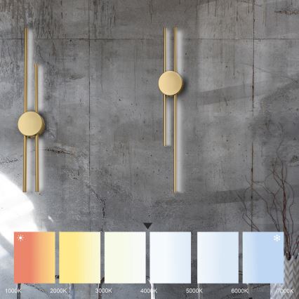 Aplique de parede LED LANA LED/15W/230V 4000K dourado mate