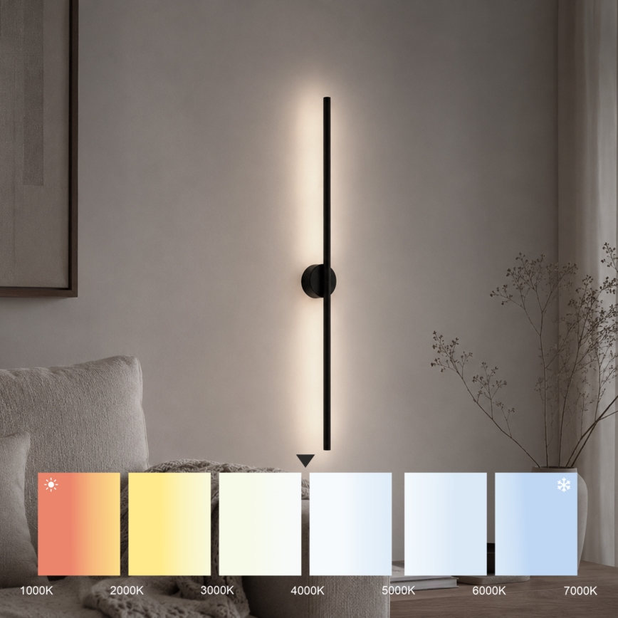 Aplique de parede LED LANA LED/7W/230V 4000K preto
