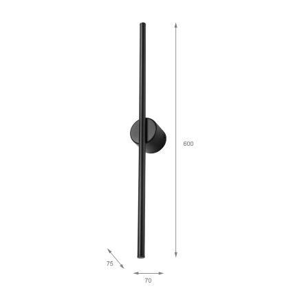 Aplique de parede LED LANA LED/7W/230V 4000K preto