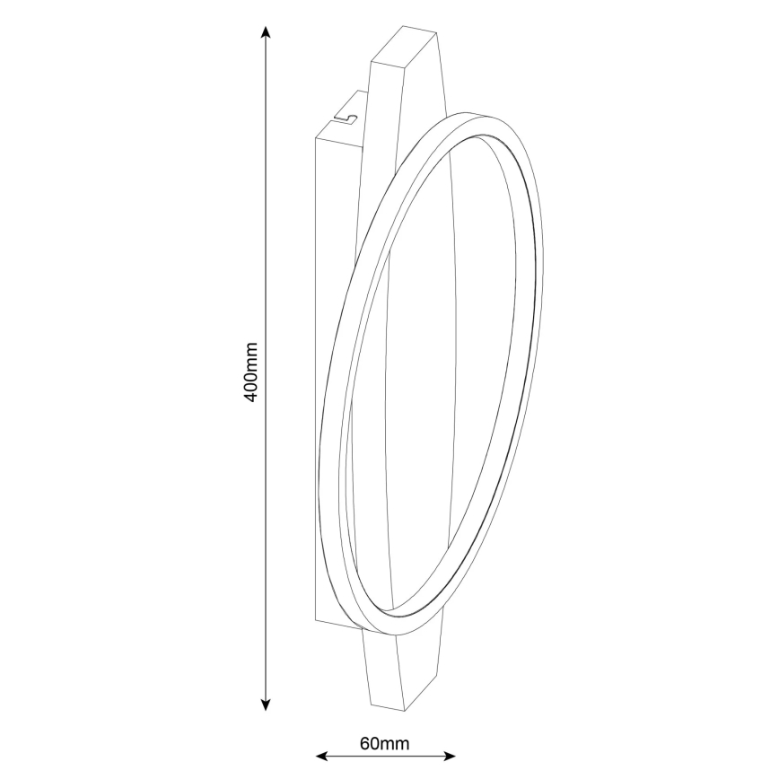 Aplique de parede LED MELISA LED/12W/230V pinho