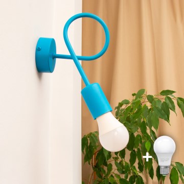 Aplique de parede LED OXFORD 1xE27/15W/230V azul