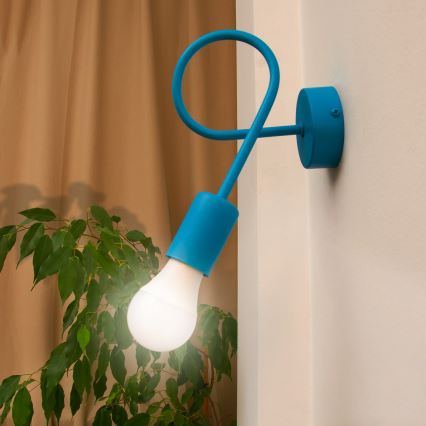 Aplique de parede LED OXFORD 1xE27/15W/230V azul