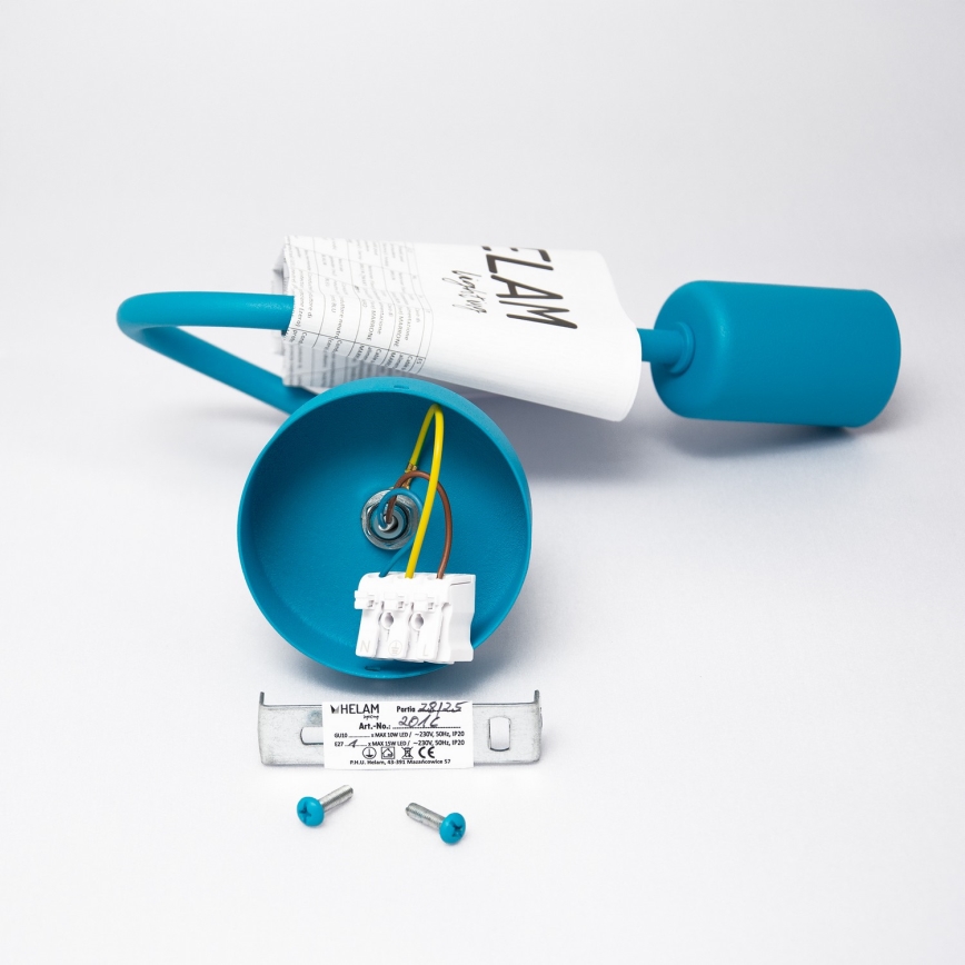 Aplique de parede LED OXFORD 1xE27/15W/230V azul