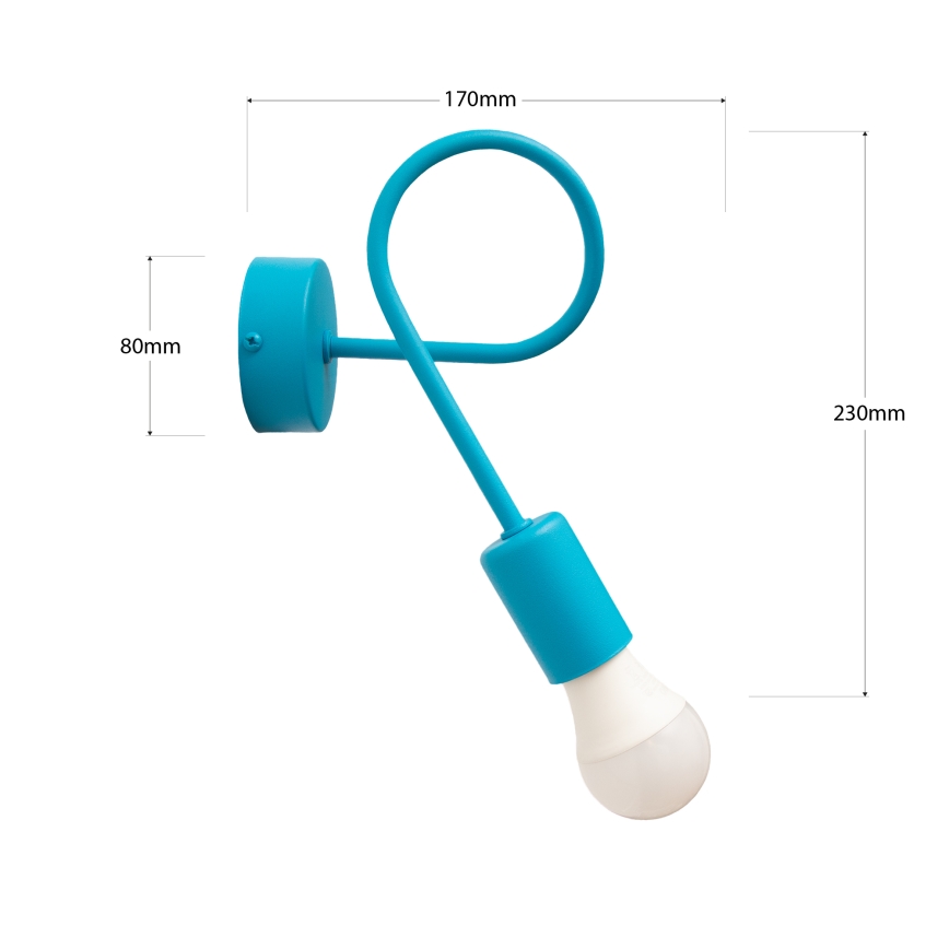Aplique de parede LED OXFORD 1xE27/15W/230V azul