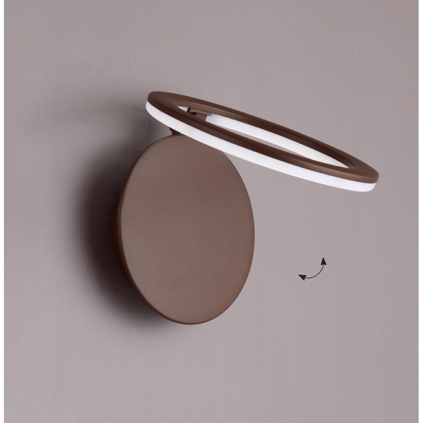Aplique de parede LED PALERMO LED/16W/230V castanho