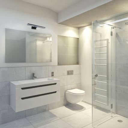 Aplique de parede LED para casa de banho SHINE, 7W, 230V, 30 cm, IP44, preto