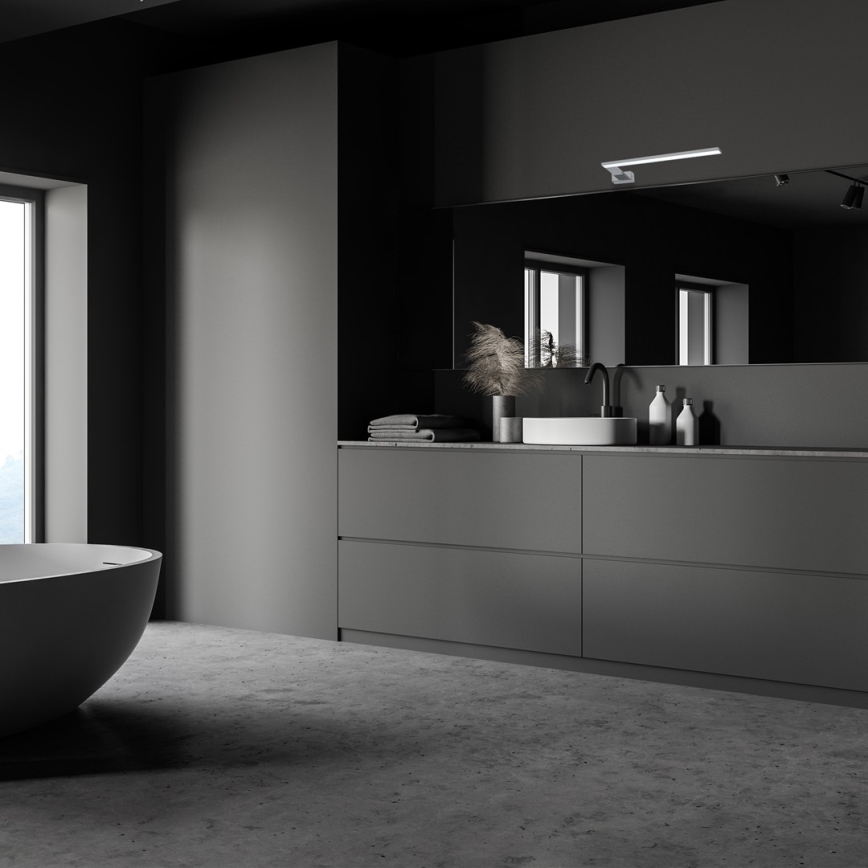 Aplique de parede LED para casa de banho SHINE LED/11W/230V 45 cm IP44 acabamento cromado brilhante