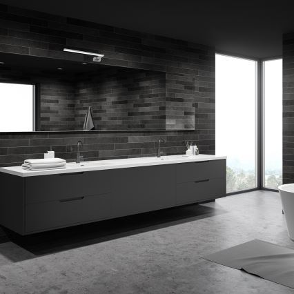 Aplique de parede LED para casa de banho SHINE LED/11W/230V 45 cm IP44 acabamento cromado brilhante