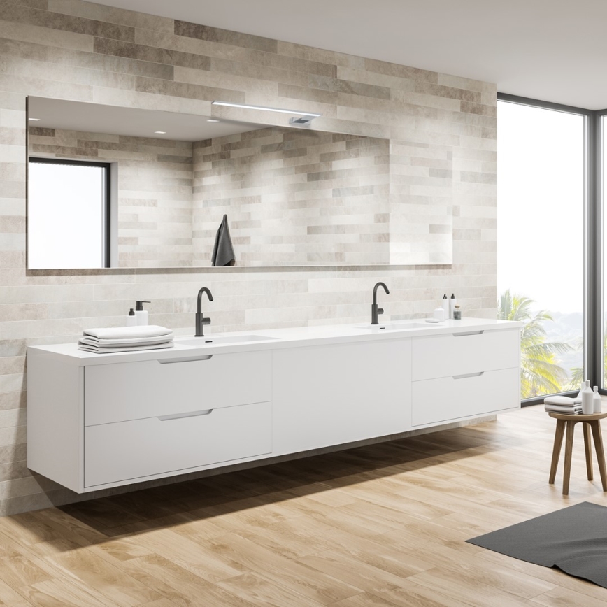 Aplique de parede LED para casa de banho SHINE LED/11W/230V 45 cm IP44 cromado brilhante