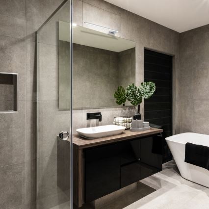 Aplique de parede LED para casa de banho SHINE LED/11W/230V 45 cm IP44 cromado brilhante