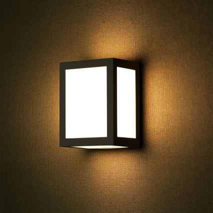 Aplique de parede LED para exterior/12W/230V 4000K IP65 preto