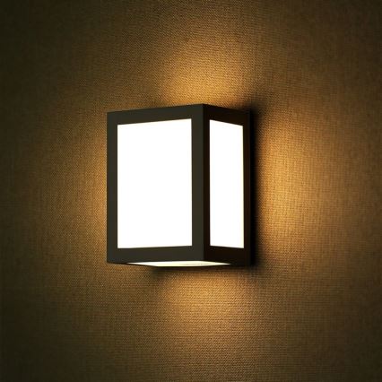 Aplique de parede LED para exterior 12W/230V 6400K IP65 preto