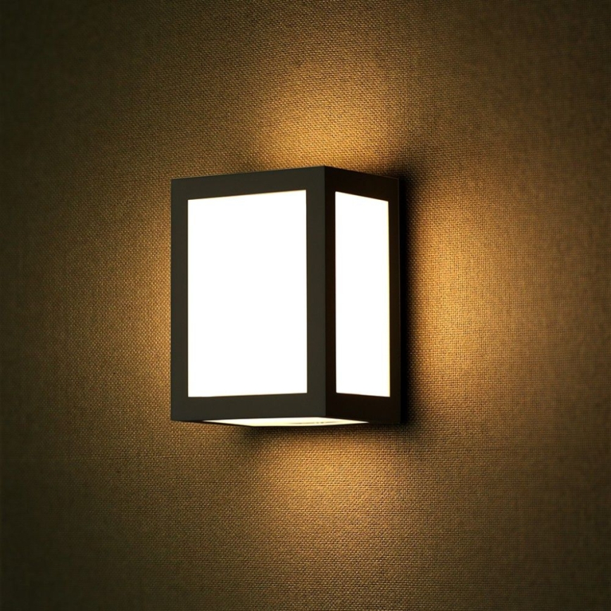 Aplique de parede LED para exterior 12W/230V 6400K IP65 preto