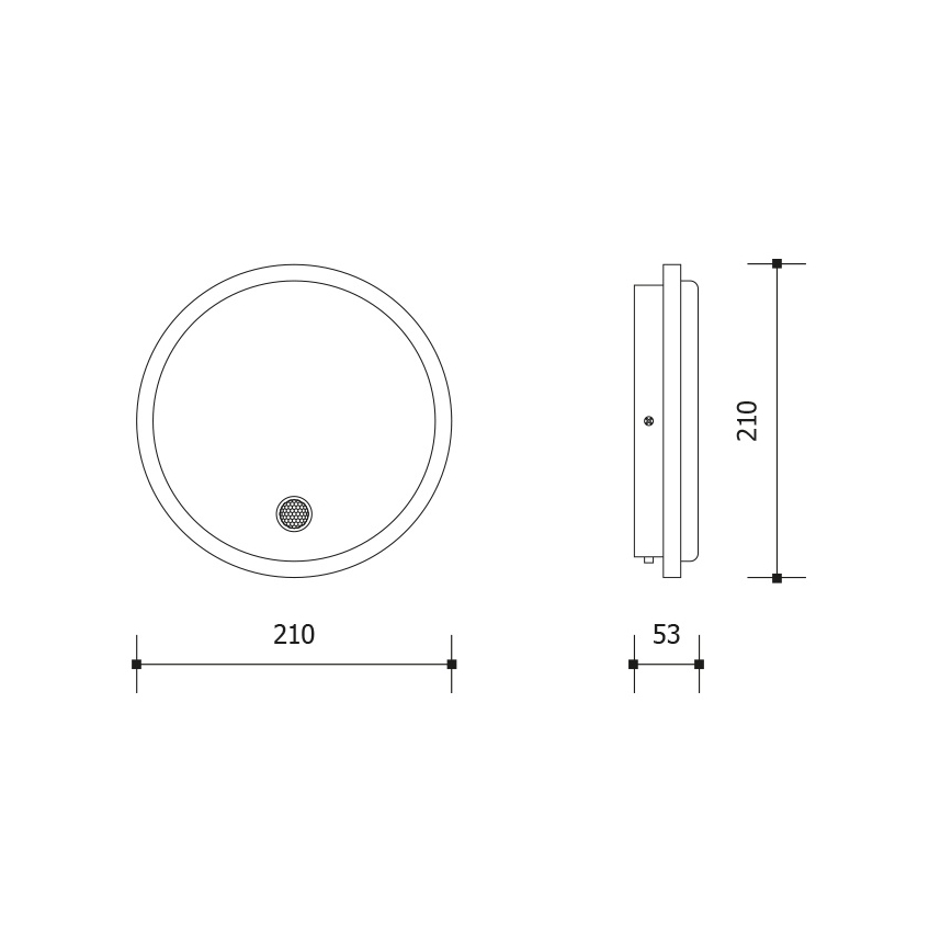 Candeeiro de parede LED para exterior com sensor de movimento e de crepúsculo LED/15W/230V IP65 branco