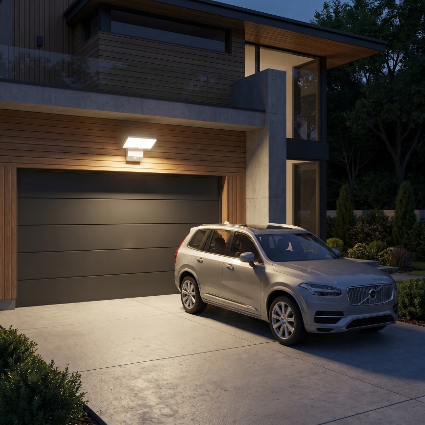 Aplique de parede exterior com sensor de movimento, LED/18W/230V, IP44, branco