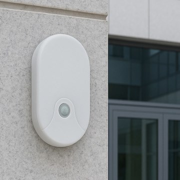 Aplique de parede LED para exterior com sensor de movimento, 18W, 230V, IP44, branco