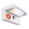Aplique de parede LED para exterior com sensor de movimento e sensor crepuscular LED/25W/230V 3000/4000/6500K IP54 branco