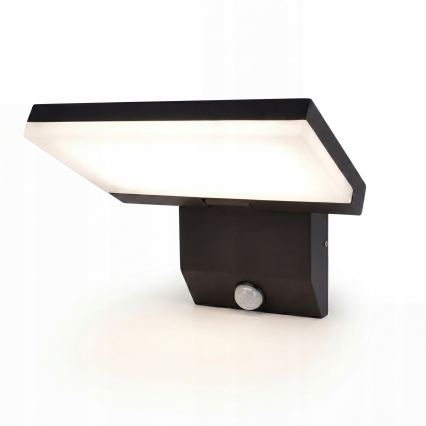 LED Aplique de parede exterior com sensor de movimento LED/18W/230V IP44 preto