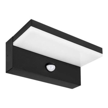 Aplique de parede LED para exterior com sensor LED/9W/230V 4000K IP44 preto