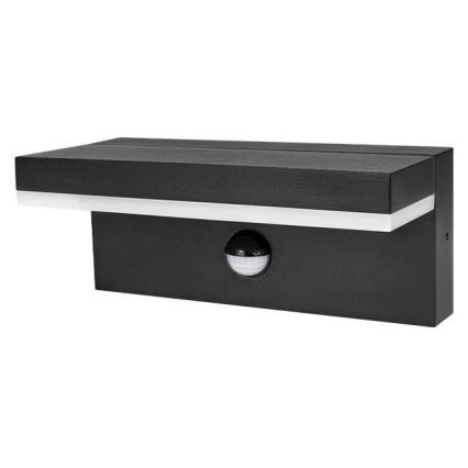 Aplique de parede LED para exterior com sensor LED/9W/230V 4000K IP44 preto