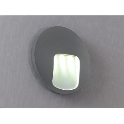 Aplique de parede LED para exterior DACU LED/3W/230V IP54 cinzento