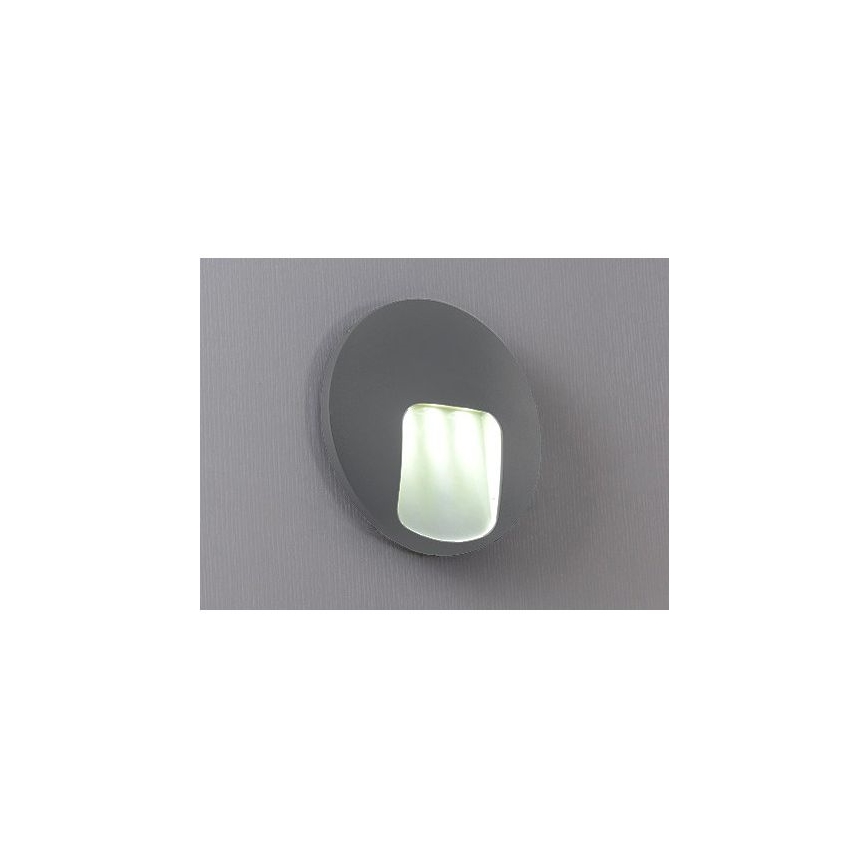Aplique de parede LED para exterior DACU LED/3W/230V IP54 cinzento