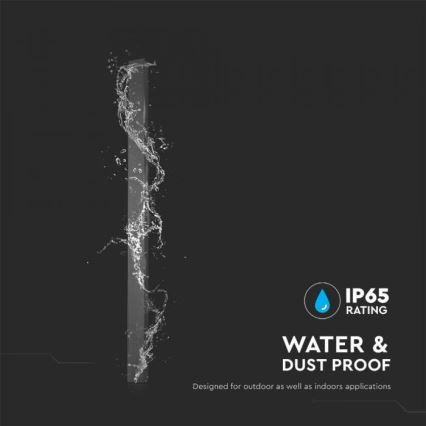 Aplique de parede LED para exterior LED/10W/230V 3000K IP65 51 cm antracite