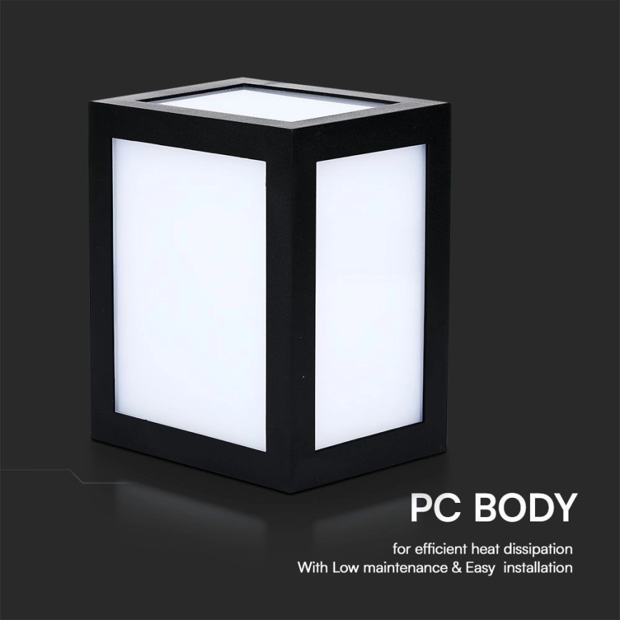 Aplique de parede LED para exterior LED/12W/230V 3000K IP65 preto
