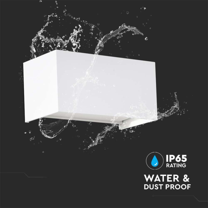 Aplique de parede LED para exterior LED/24W/230V 3000K IP65 branco