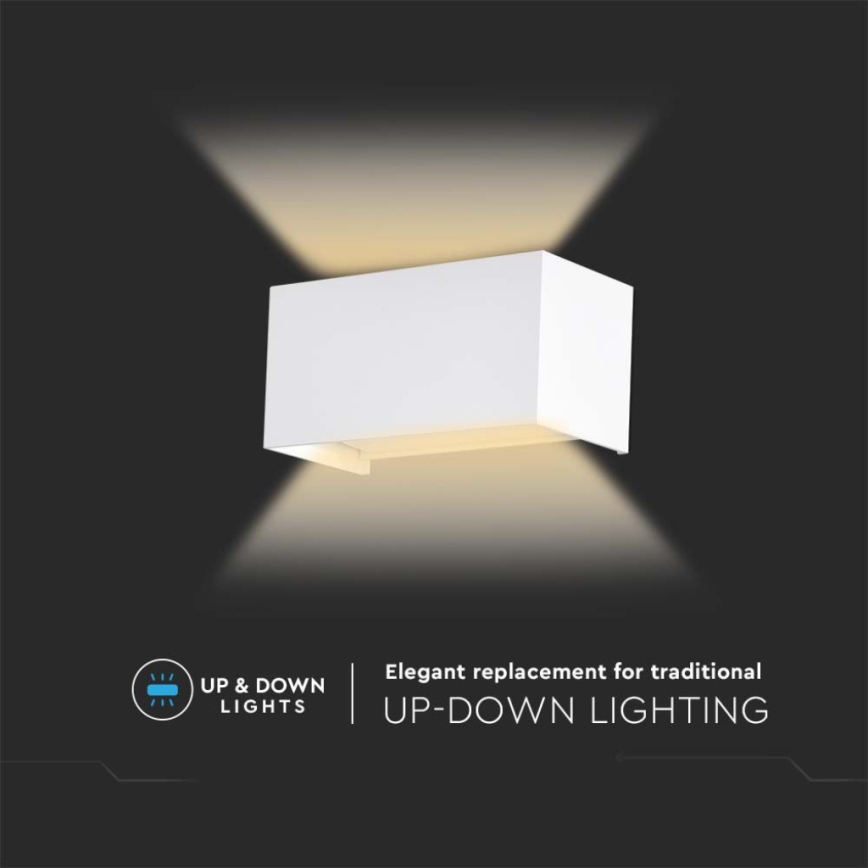 Aplique de parede LED para exterior LED/24W/230V 3000K IP65 branco
