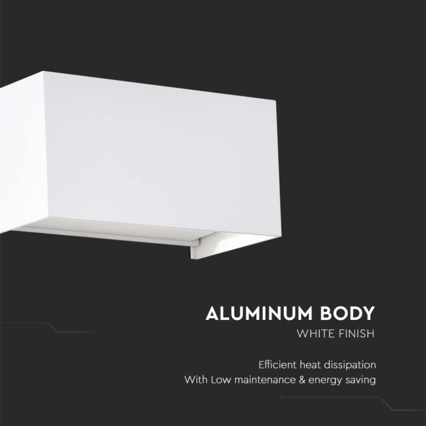 Aplique de parede LED para exterior LED/24W/230V 3000K IP65 branco