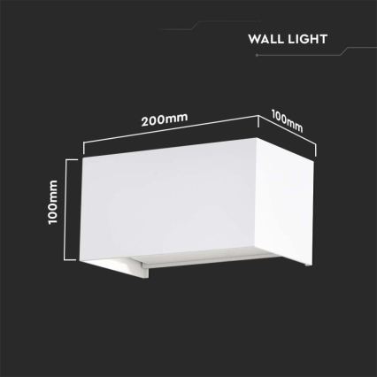 Aplique de parede LED para exterior LED/24W/230V 3000K IP65 branco