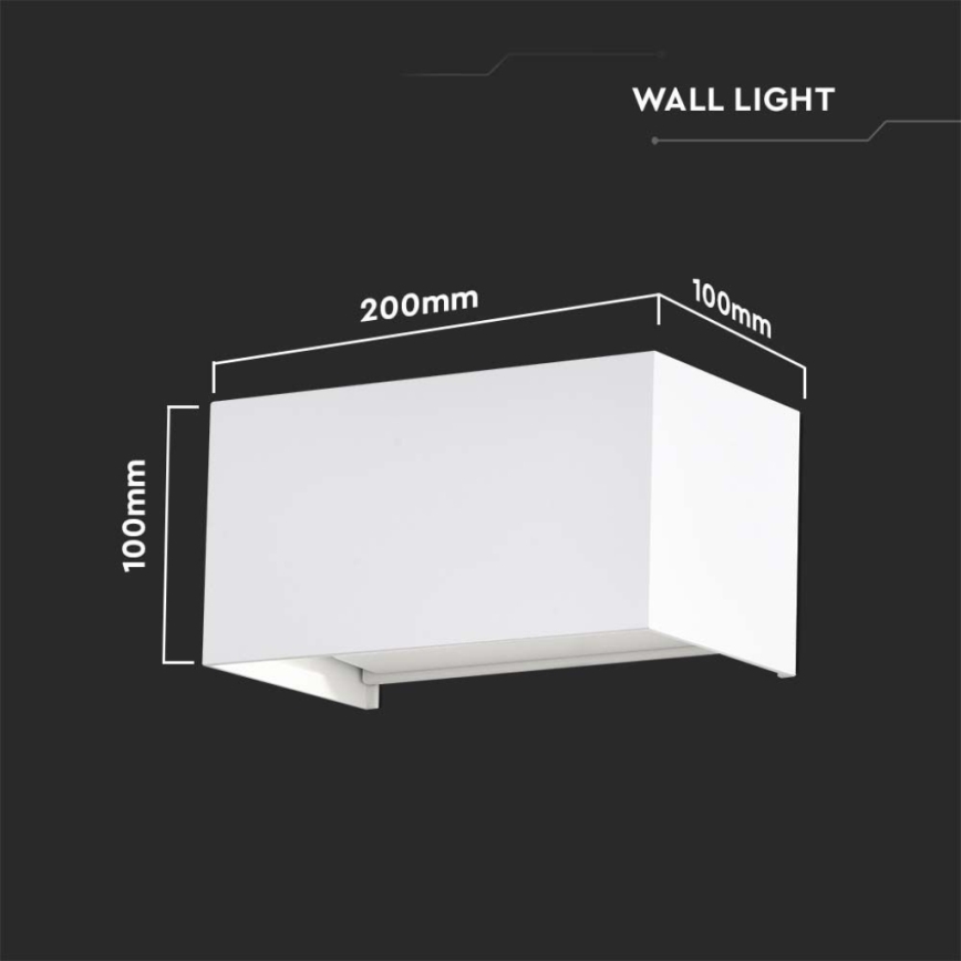 Aplique de parede LED para exterior LED/24W/230V 3000K IP65 branco