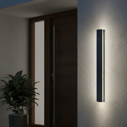 Aplique de parede LED para exterior MIRANA LED/12W/230V 4000K IP44 60 cm preto