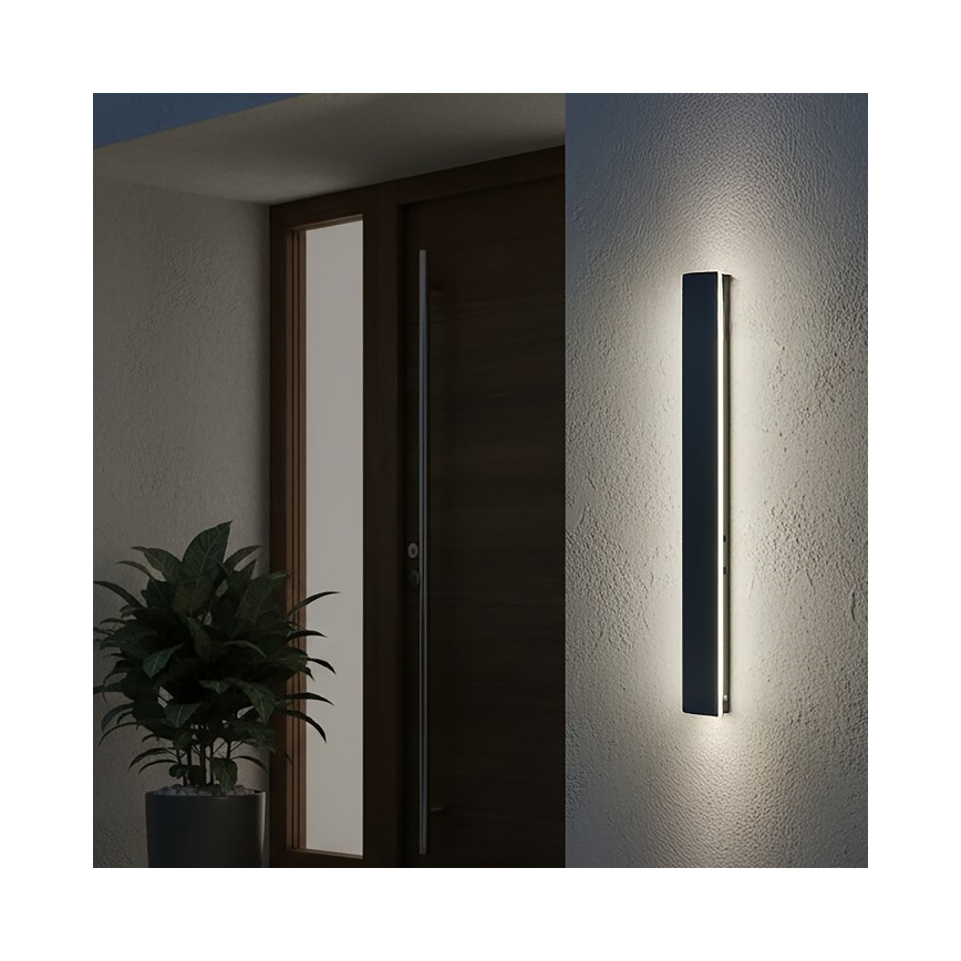 Aplique de parede LED para exterior MIRANA LED/12W/230V 4000K IP44 60 cm preto