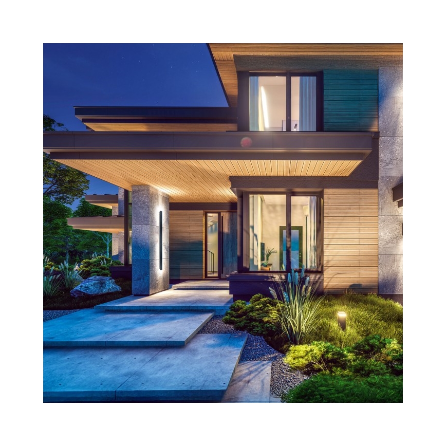 Aplique de parede LED para exterior MIRANA LED/25W/230V 4000K IP44 120 cm preto