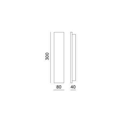Aplique de parede LED para exterior MIRANA LED/8W/230V 4000K IP44 30 cm preto