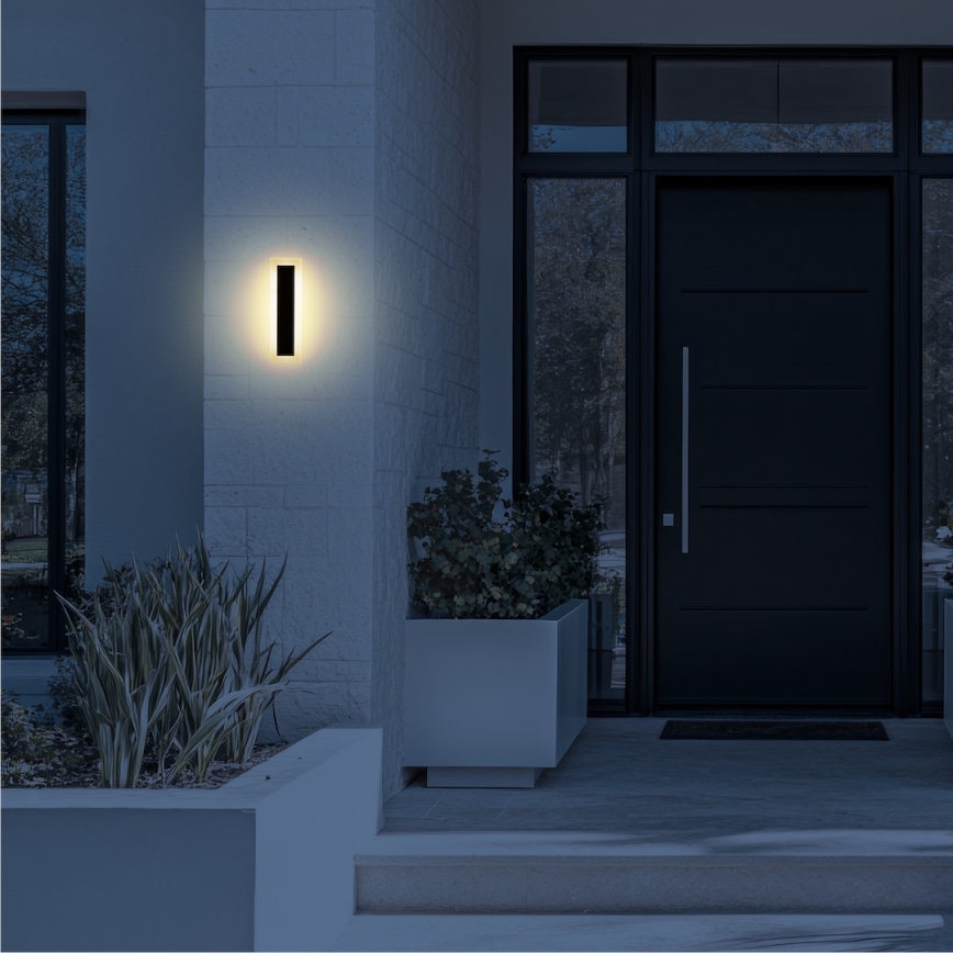Aplique de parede LED para exterior WOW LED/10W/230V 3000/4000/6500K 30 cm IP54 preto