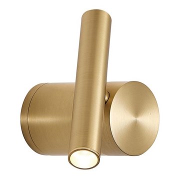 Aplique de parede LED regulável PLANET LED/4W/230V dourado