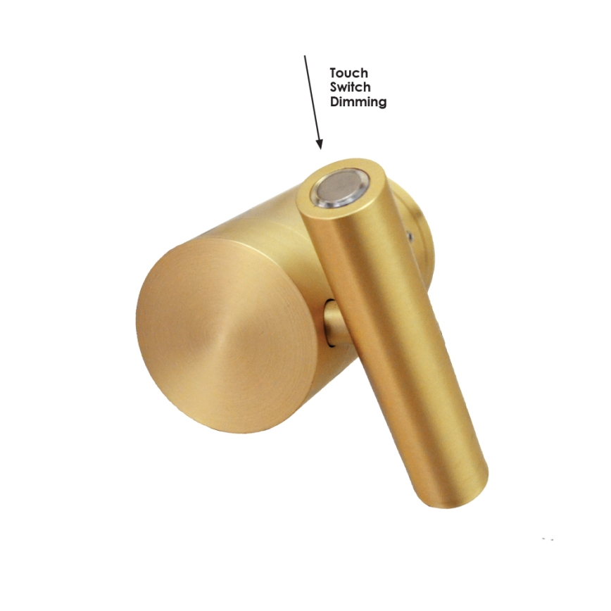 Aplique de parede LED regulável PLANET LED/4W/230V dourado