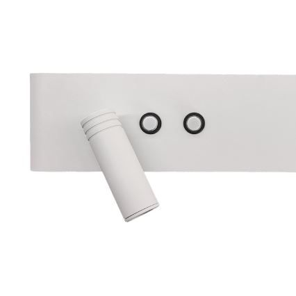 Aplique de parede LED RESORT 10W/230V + 3W LED, branco, esquerdo