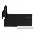 Aplique de parede LED SHELF LED/4W+LED/5W+LED/2W/230V preto